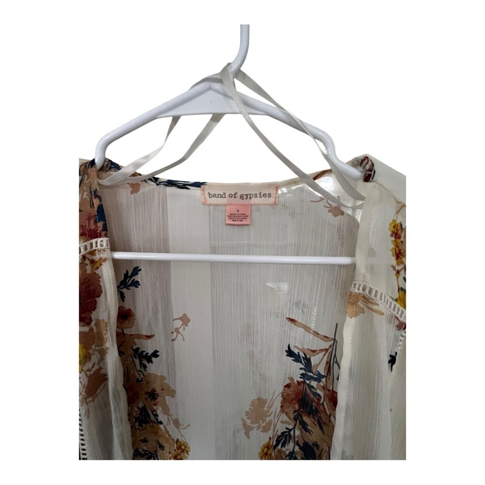 Band of Gypsies Multicolor Floral Kimono - Picture 3 of 4